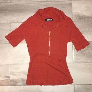 Reformation: orange collared top